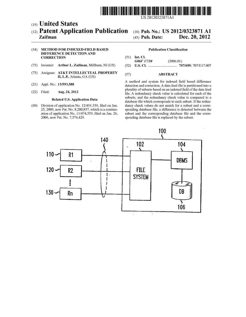 Method for Indexed-Field Based Difference Detection and Correction - diagram, schematic, and image 01