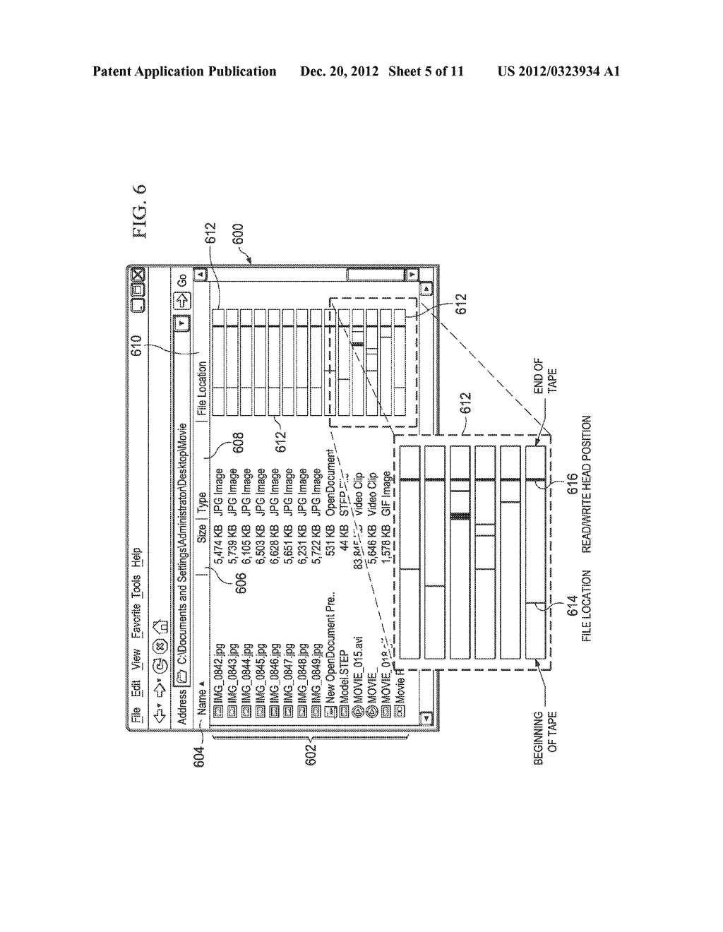 Rendering Tape File System Information in a Graphical User Interface - diagram, schematic, and image 06