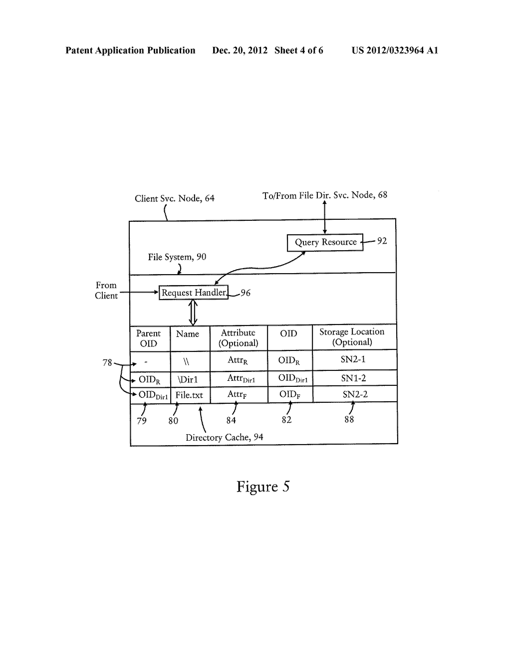 ARRANGEMENT FOR A DISTRIBUTED FILE SYSTEM HAVING DATA OBJECTS MAPPED     INDEPENDENT OF ANY DATA OBJECT ATTRIBUTE - diagram, schematic, and image 05