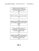 SOCIAL MODE FOR MANAGING COMMUNICATIONS BETWEEN A MOBILE DEVICE AND A     SOCIAL NETWORKING SYSTEM diagram and image