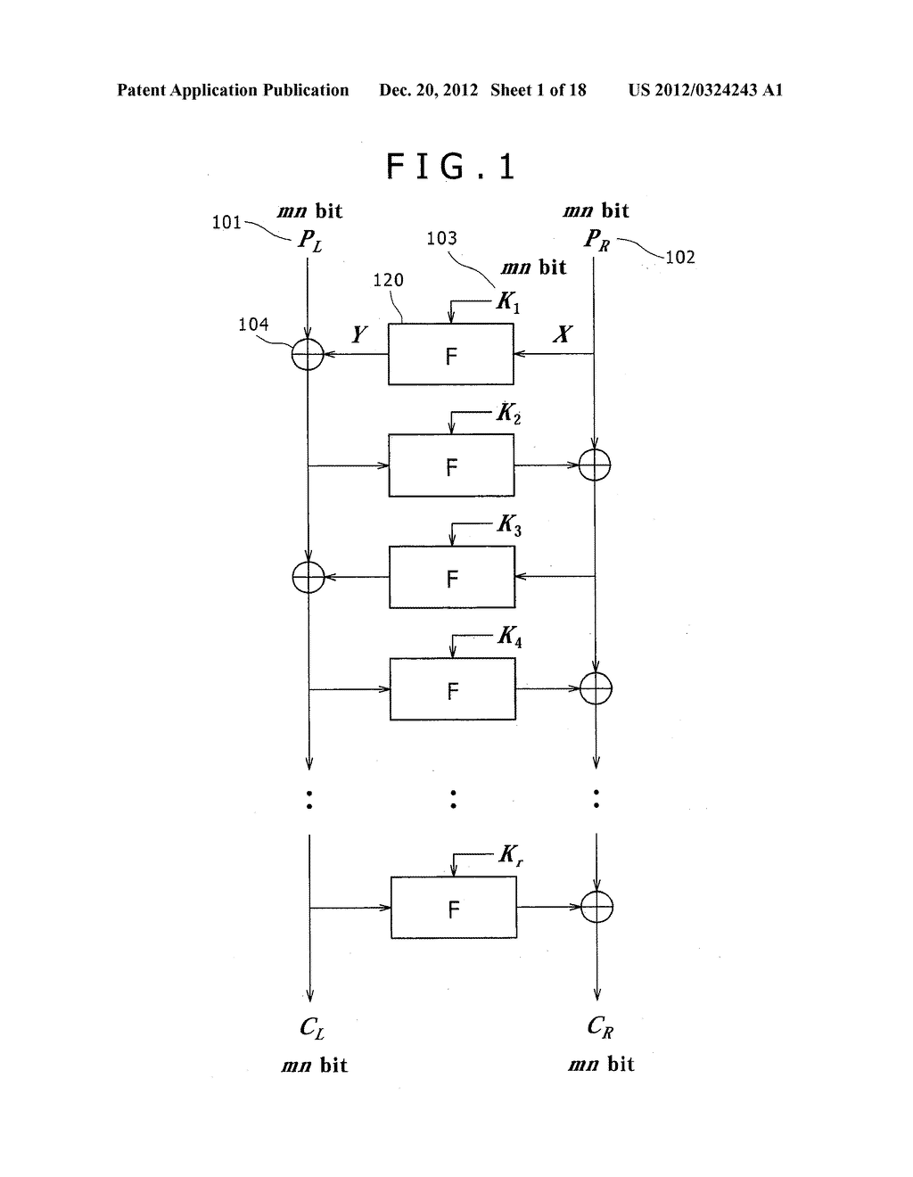 CRYPTOGRAPHIC PROCESSING APPARATUS, CRYPTOGRAPHIC PROCESSING METHOD, AND     COMPUTER PROGRAM THEREFOR - diagram, schematic, and image 02