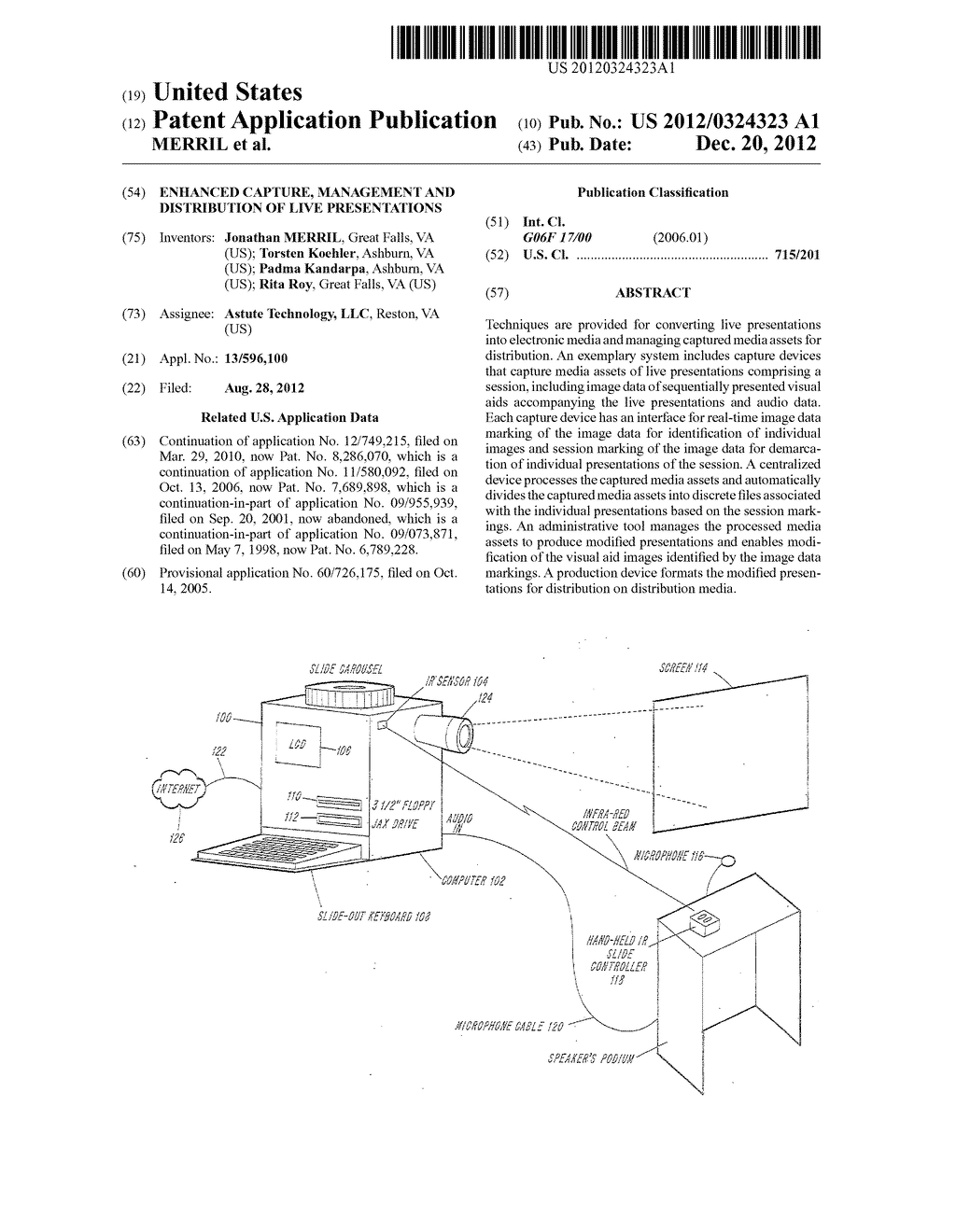 ENHANCED CAPTURE, MANAGEMENT AND DISTRIBUTION OF LIVE PRESENTATIONS - diagram, schematic, and image 01