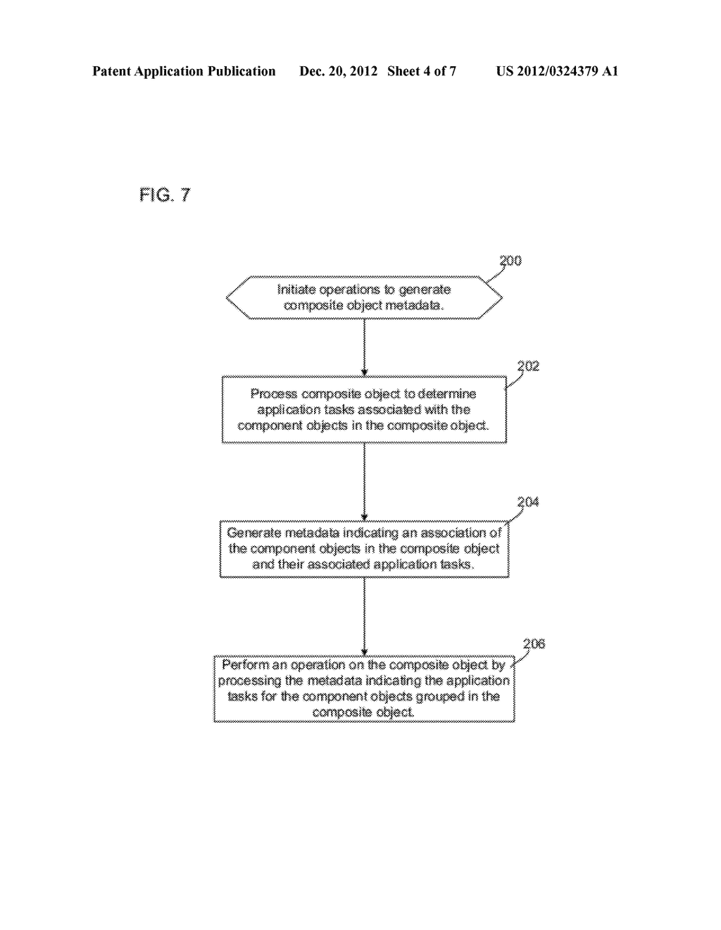 GENERATING INFORMATION ON APPLICATION TASKS FOR COMPONENT OBJECTS GROUPED     IN A COMPOSITE OBJECT - diagram, schematic, and image 05