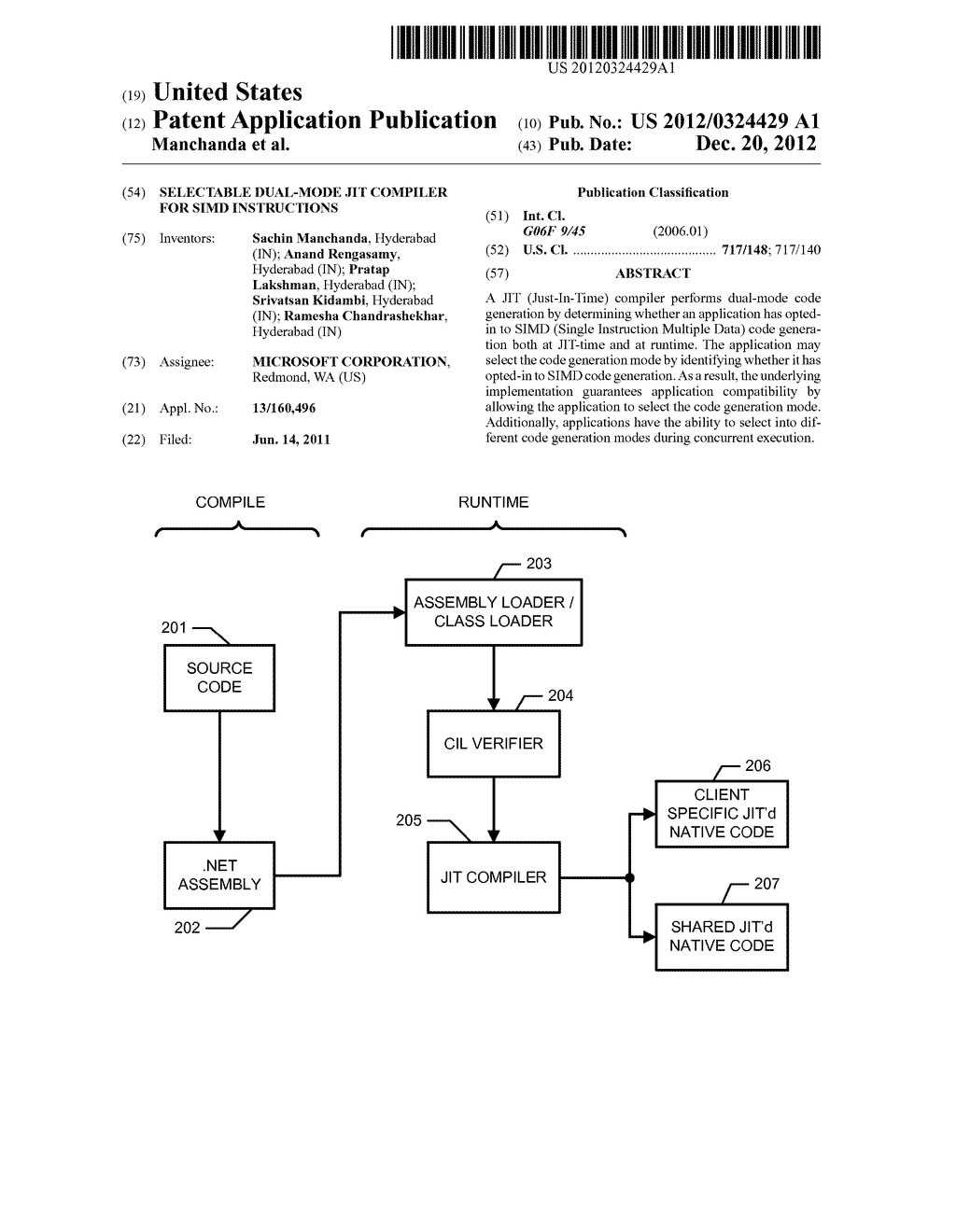 Selectable Dual-Mode JIT Compiler for SIMD Instructions - diagram, schematic, and image 01