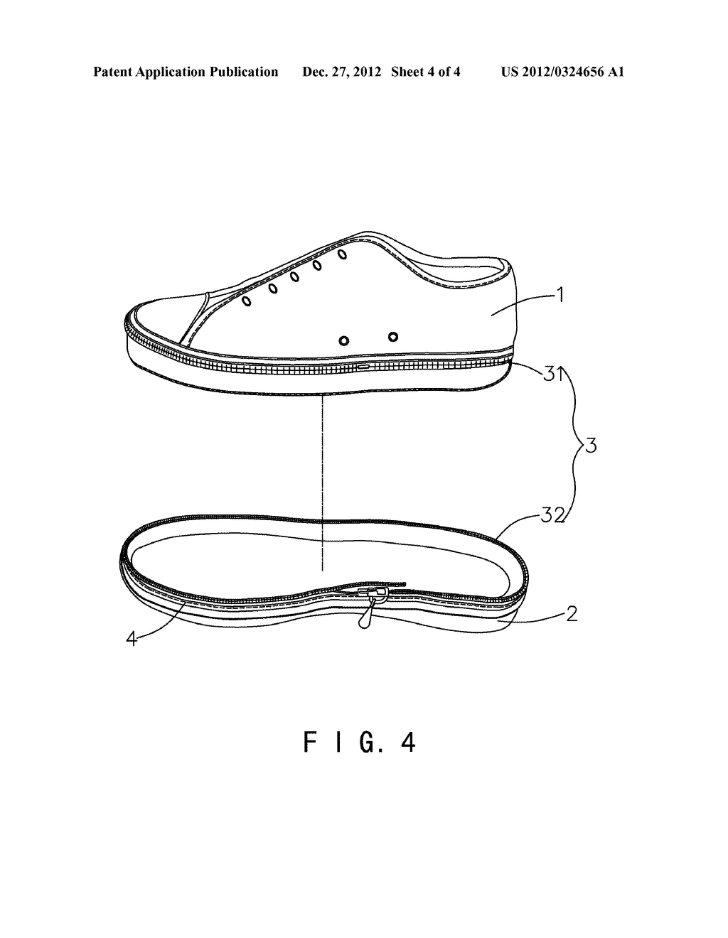 Method for manufacturing Detachable Zipper Shoe - diagram, schematic, and image 05