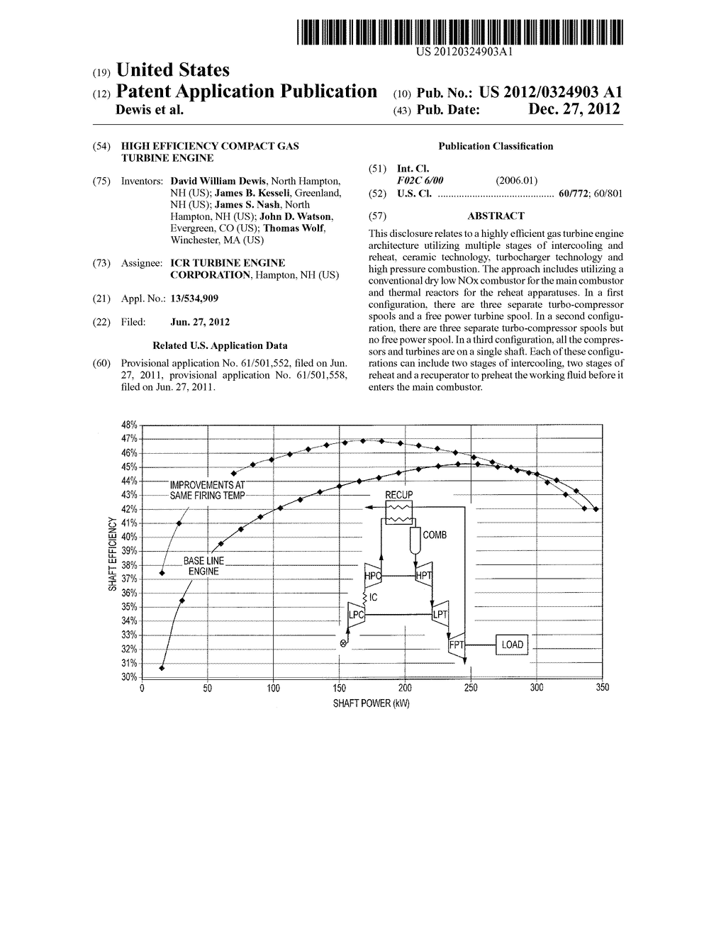 HIGH EFFICIENCY COMPACT GAS TURBINE ENGINE - diagram, schematic, and image 01