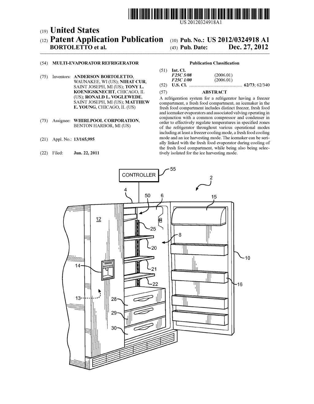 MULTI-EVAPORATOR REFRIGERATOR - diagram, schematic, and image 01