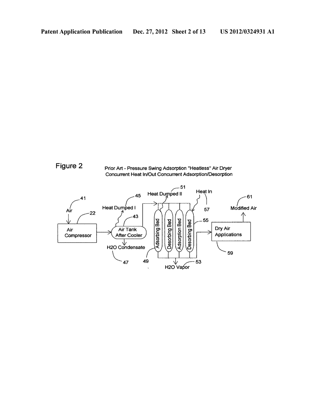 Pressure swing adsorption / desorption heating, cooling, and energy     storage process and apparatus - diagram, schematic, and image 03