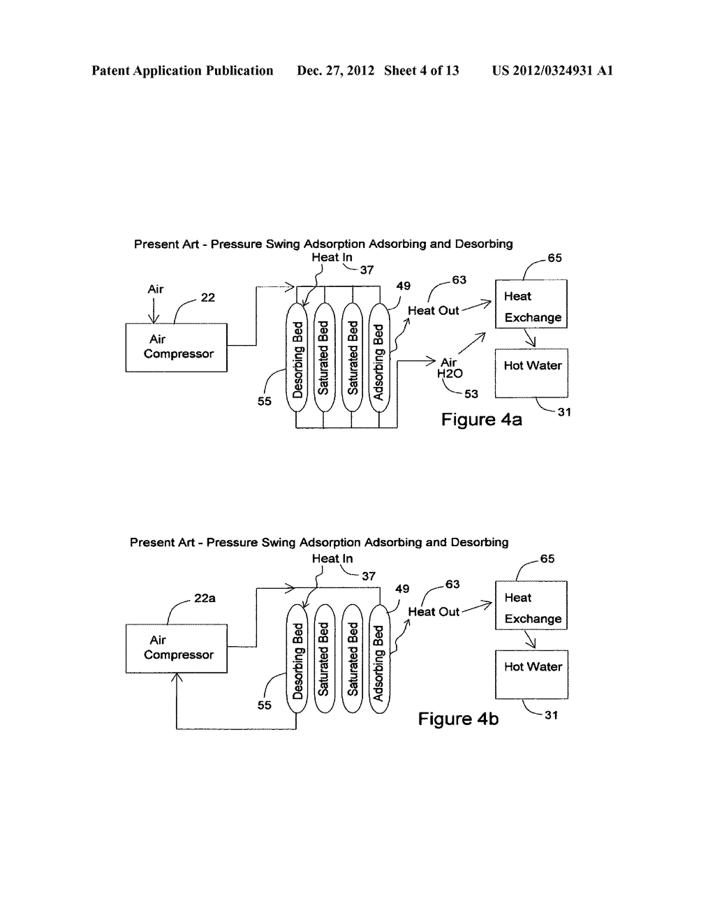 Pressure swing adsorption / desorption heating, cooling, and energy     storage process and apparatus - diagram, schematic, and image 05