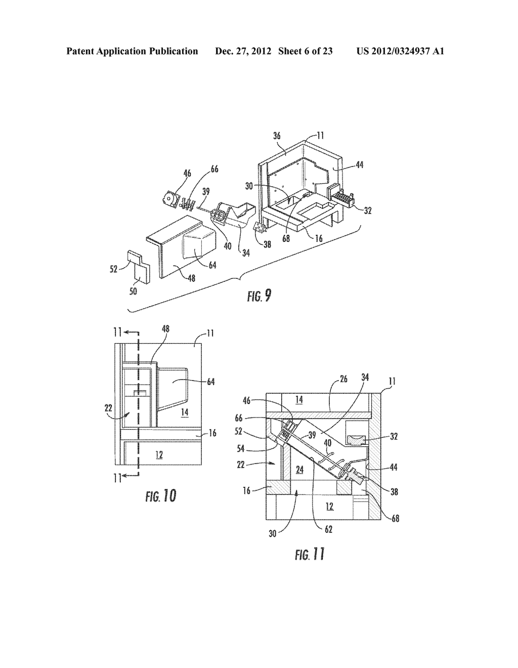 APPARATUS AND METHOD FOR DISPENSING ICE FROM A BOTTOM MOUNT REFRIGERATOR - diagram, schematic, and image 07