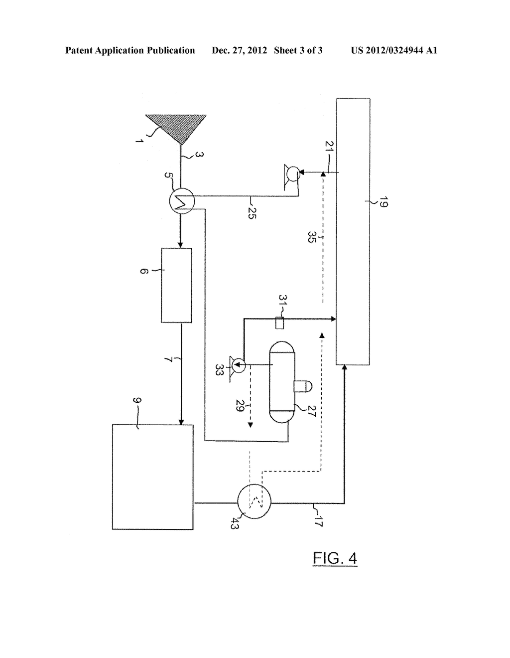 METHOD AND INTEGRATED DEVICE FOR SEPARATING AIR AND HEATING AN AIR GAS     ORIGINATING FROM AN AIR SEPARATION DEVICE - diagram, schematic, and image 04