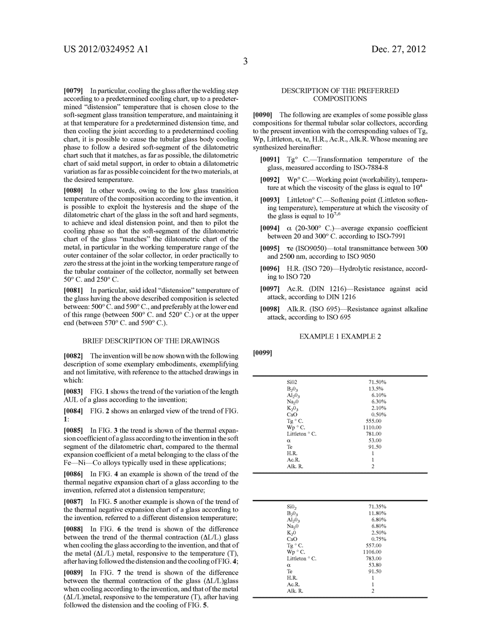 USE OF A GLASS COMPOSITION FOR MAKING A SOLAR COLLECTOR WITH A GLASS-METAL     JOINT - diagram, schematic, and image 08