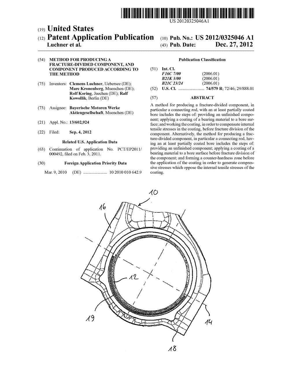 Method for Producing a Fracture-Divided Component, and Component Produced     According to the Method - diagram, schematic, and image 01