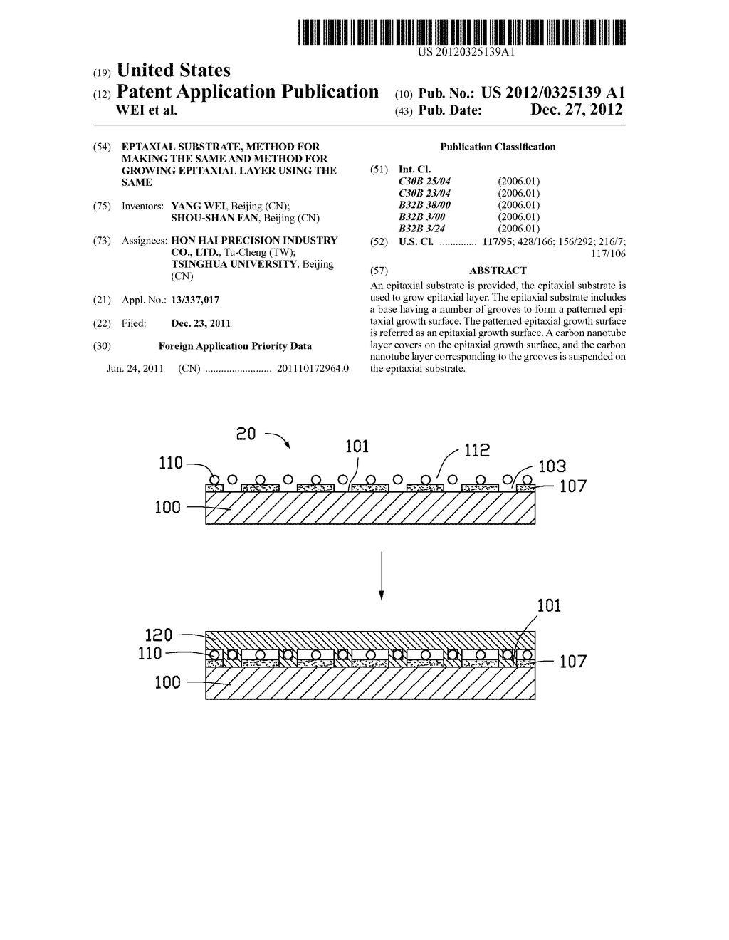 EPTAXIAL SUBSTRATE, METHOD FOR MAKING THE SAME AND METHOD FOR GROWING     EPITAXIAL LAYER USING THE SAME - diagram, schematic, and image 01