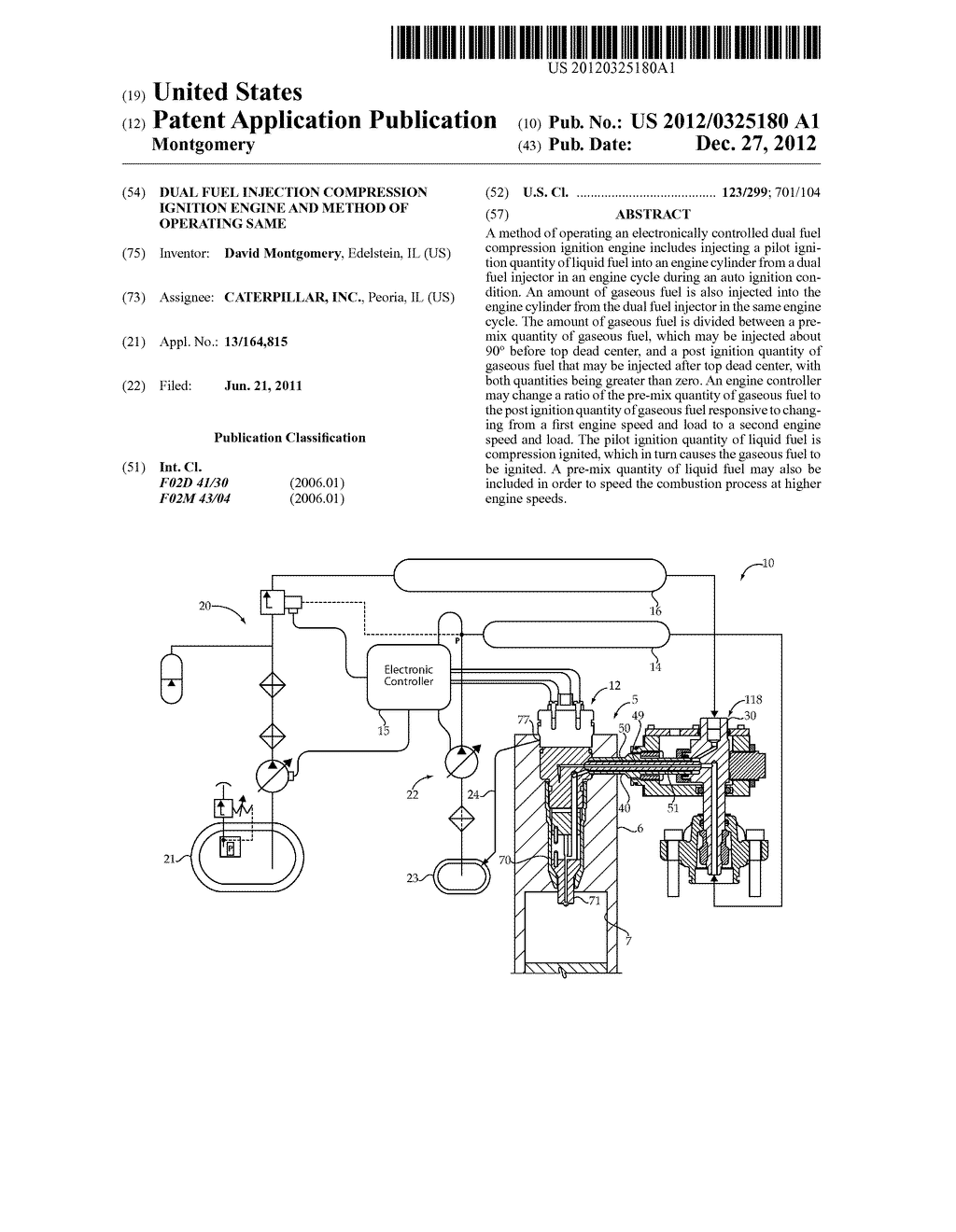 Dual Fuel Injection Compression Ignition Engine And Method Of Operating     Same - diagram, schematic, and image 01