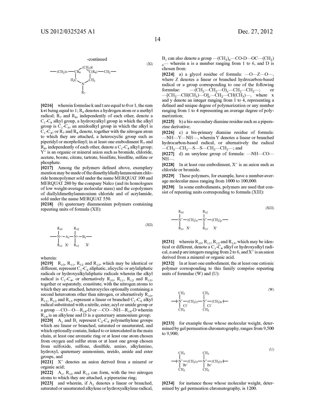 EMULSION DYEING COMPOSITION CONTAINING AT LEAST ONE QUATERNARY AMINE, AT     LEAST ONE NONIONIC SURFACTANT AND AT LEAST ONE PHOSPHATE ESTER, AND     METHOD OF USING SAME - diagram, schematic, and image 15