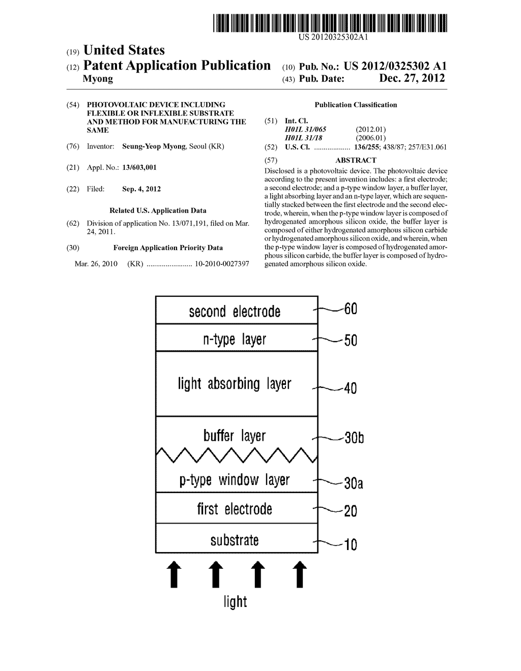 PHOTOVOLTAIC DEVICE INCLUDING FLEXIBLE OR INFLEXIBLE SUBSTRATE AND METHOD     FOR MANUFACTURING THE SAME - diagram, schematic, and image 01