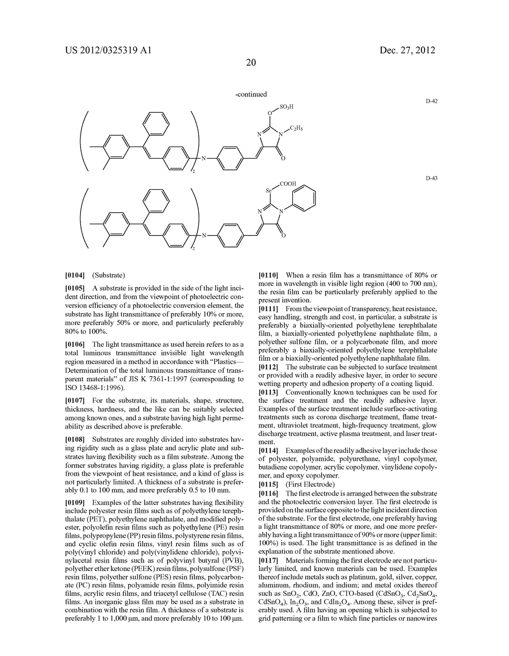 PHOTOELECTRIC CONVERSION ELEMENT, METHOD FOR PRODUCING PHOTOELECTRIC     CONVERSION ELEMENT AND SOLAR CELL - diagram, schematic, and image 22