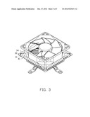 HEAT DISSIPATION DEVICE WITH FAN HOLDER diagram and image