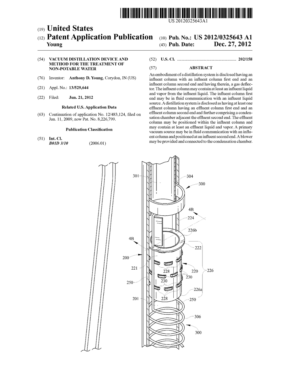Vacuum Distillation Device and Method for the Treatment of Non-Potable     Water - diagram, schematic, and image 01