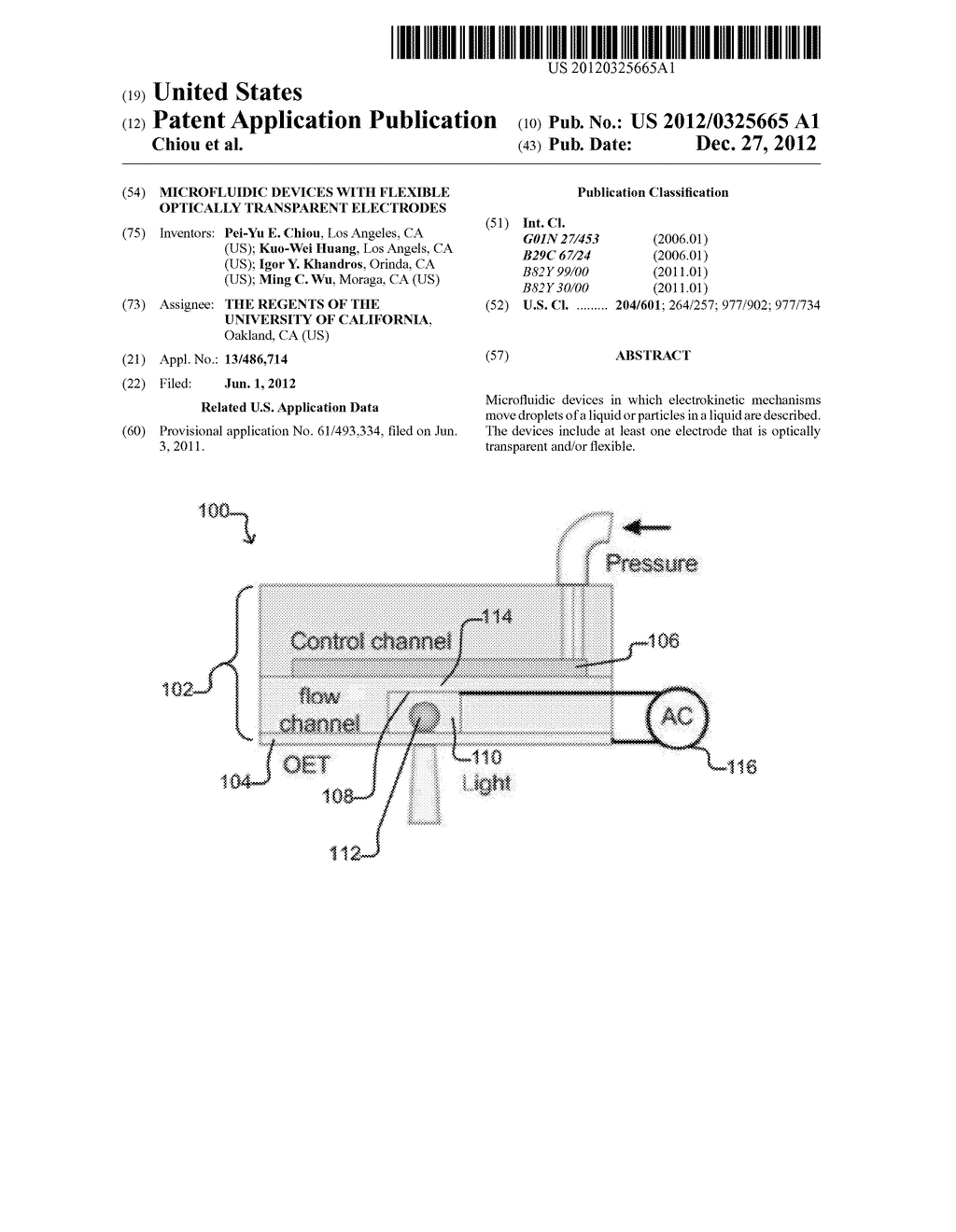 MICROFLUIDIC DEVICES WITH FLEXIBLE OPTICALLY TRANSPARENT ELECTRODES - diagram, schematic, and image 01