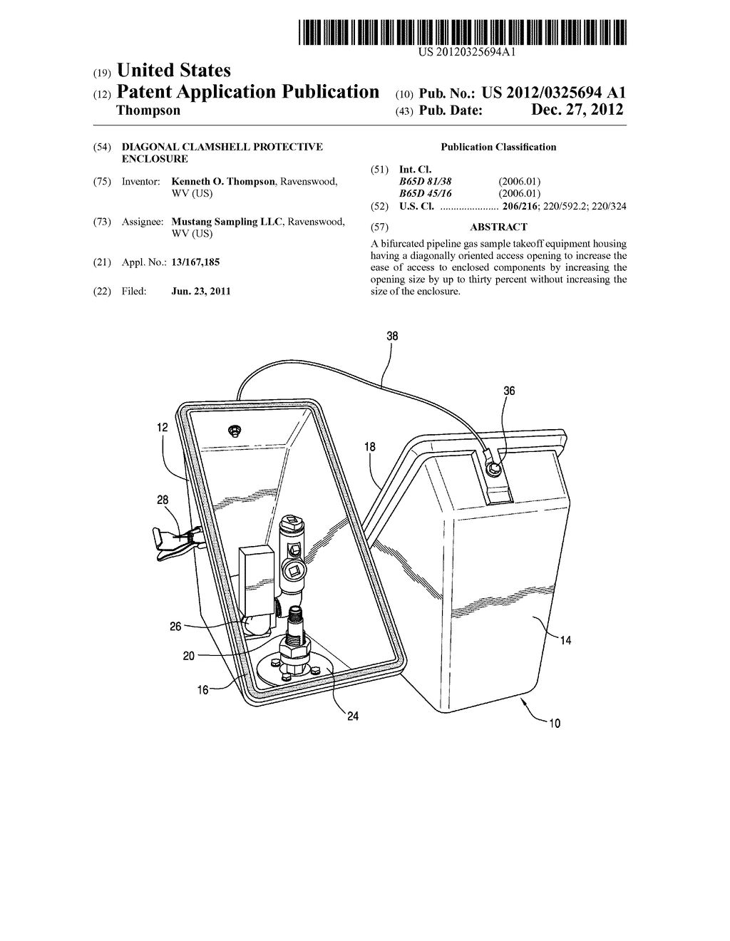 DIAGONAL CLAMSHELL PROTECTIVE ENCLOSURE - diagram, schematic, and image 01