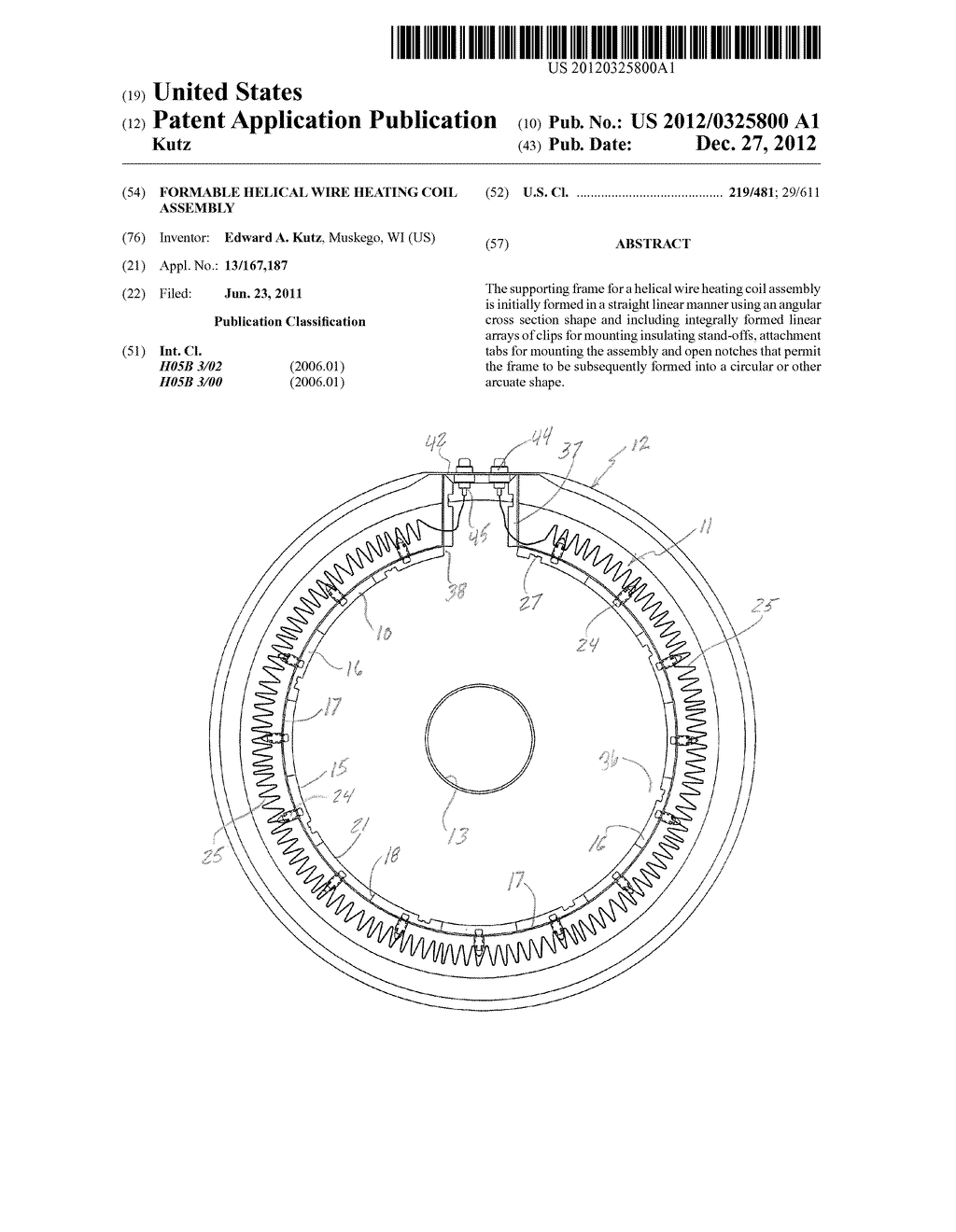 Formable Helical Wire Heating Coil Assembly - diagram, schematic, and image 01