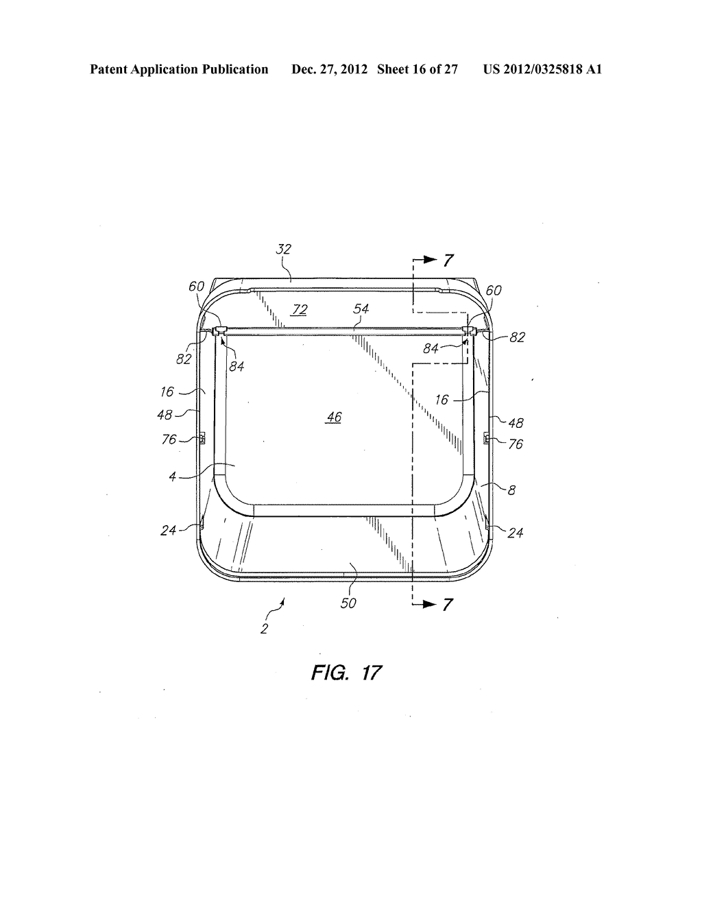 CONTAINER WITH LIVING HINGE BAG RETAINER - diagram, schematic, and image 17