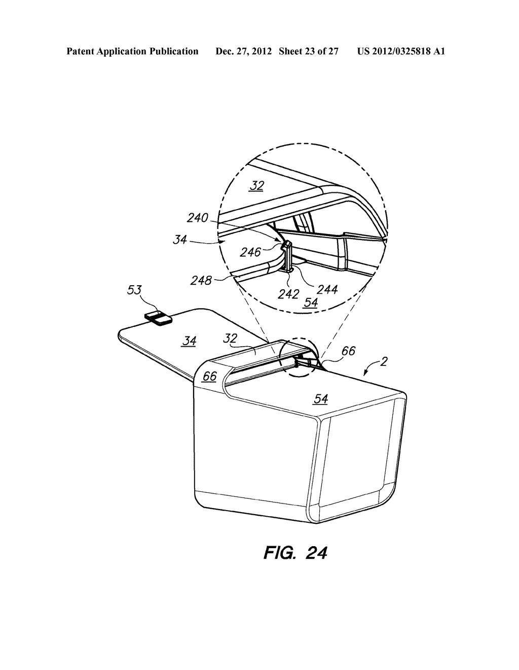 CONTAINER WITH LIVING HINGE BAG RETAINER - diagram, schematic, and image 24