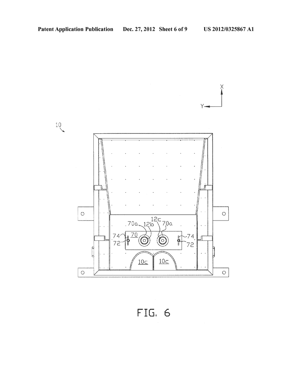 Molten Metal Holding and Pouring Box with Dual Pouring Nozzles - diagram, schematic, and image 07