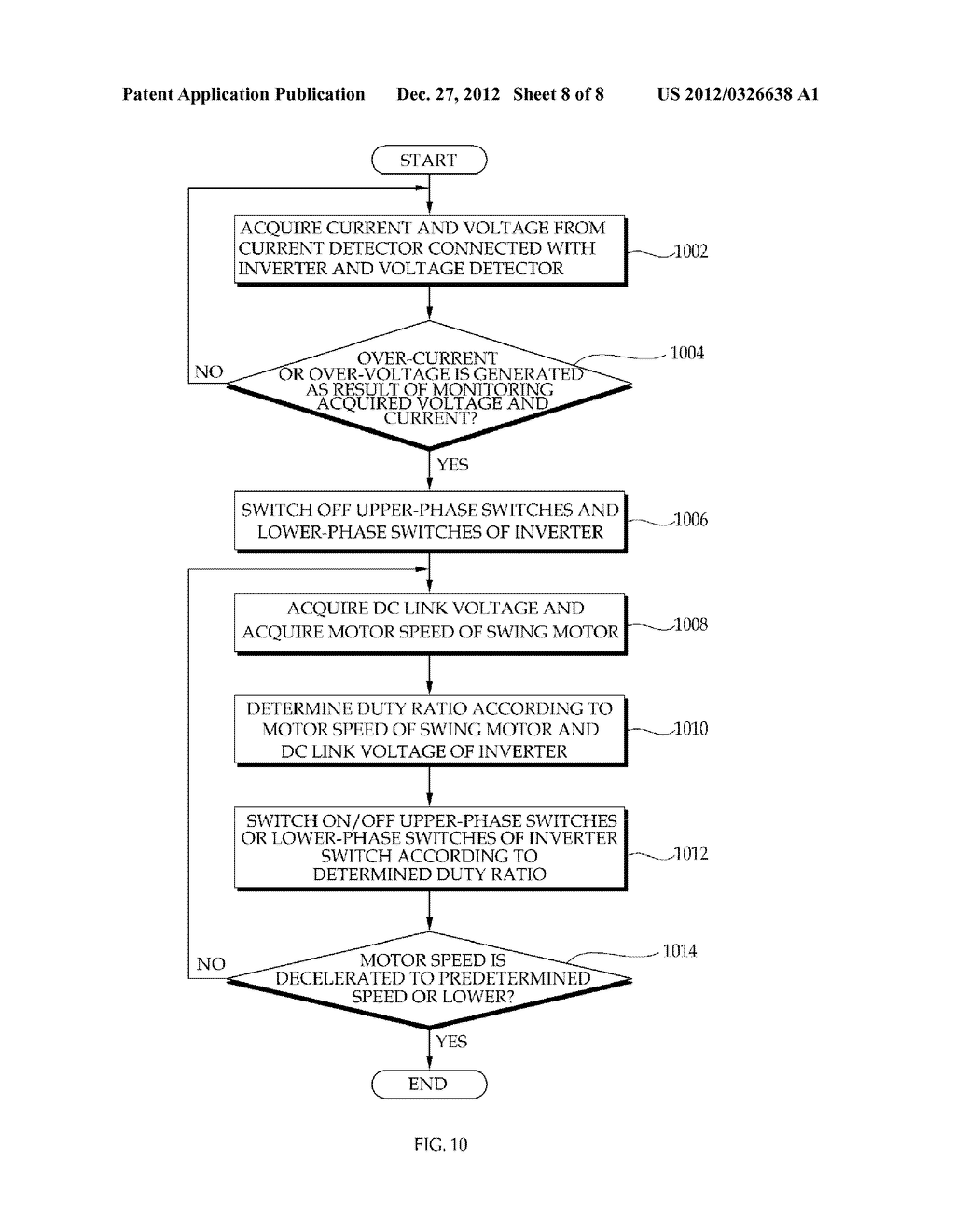 METHOD FOR CONTROLLING AN INVERTER FOR DRIVING A SWING MOTOR - diagram, schematic, and image 09