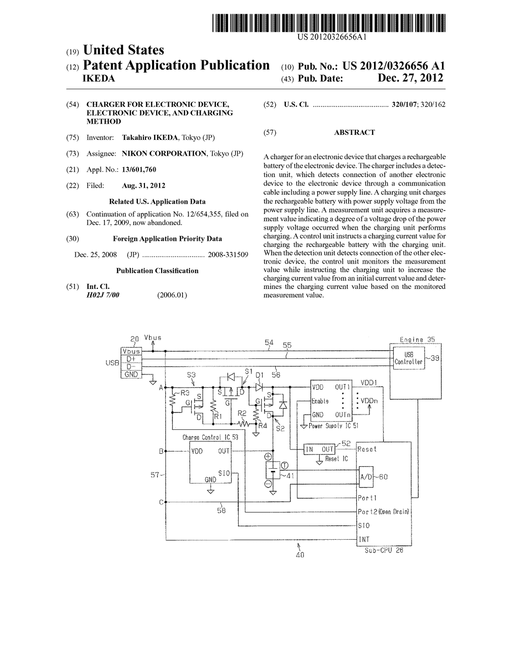 CHARGER FOR ELECTRONIC DEVICE, ELECTRONIC DEVICE, AND CHARGING METHOD - diagram, schematic, and image 01