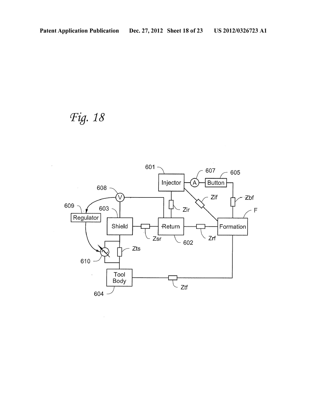 Apparatus and Method for Actively Balancing Impedance of A Resistivity     Measuring Tool - diagram, schematic, and image 19