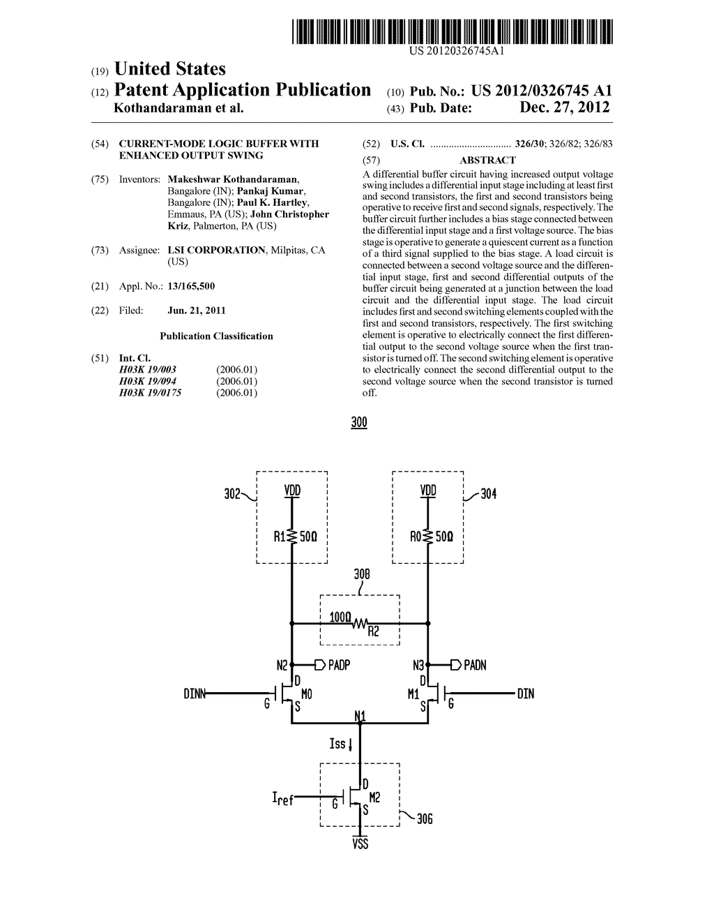 Current-Mode Logic Buffer with Enhanced Output Swing - diagram, schematic, and image 01