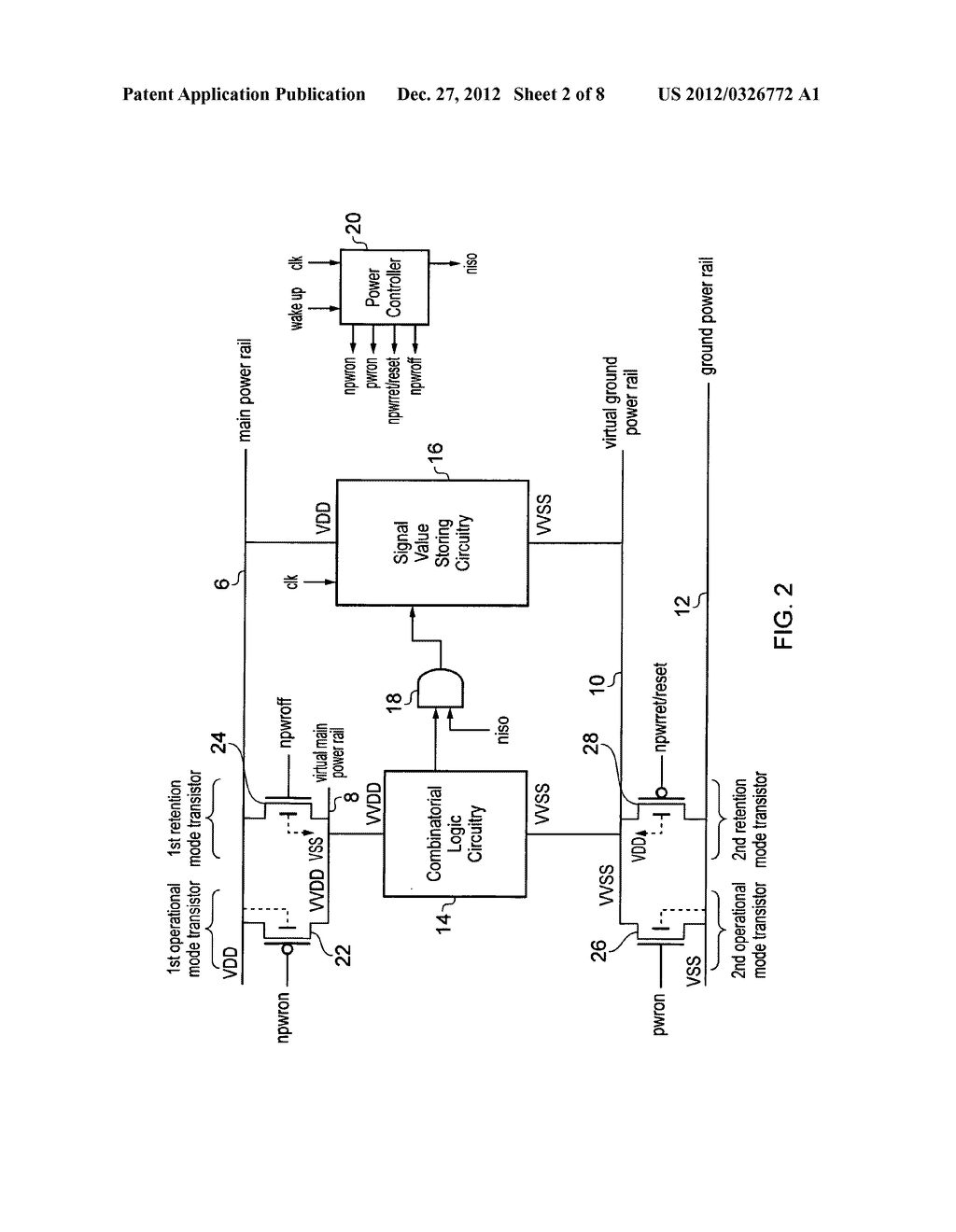 Integrated circuit with power gating - diagram, schematic, and image 03