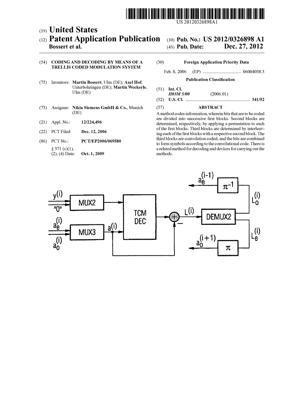 Coding and Decoding by Means of a Trellis Coded Modulation System - diagram, schematic, and image 01