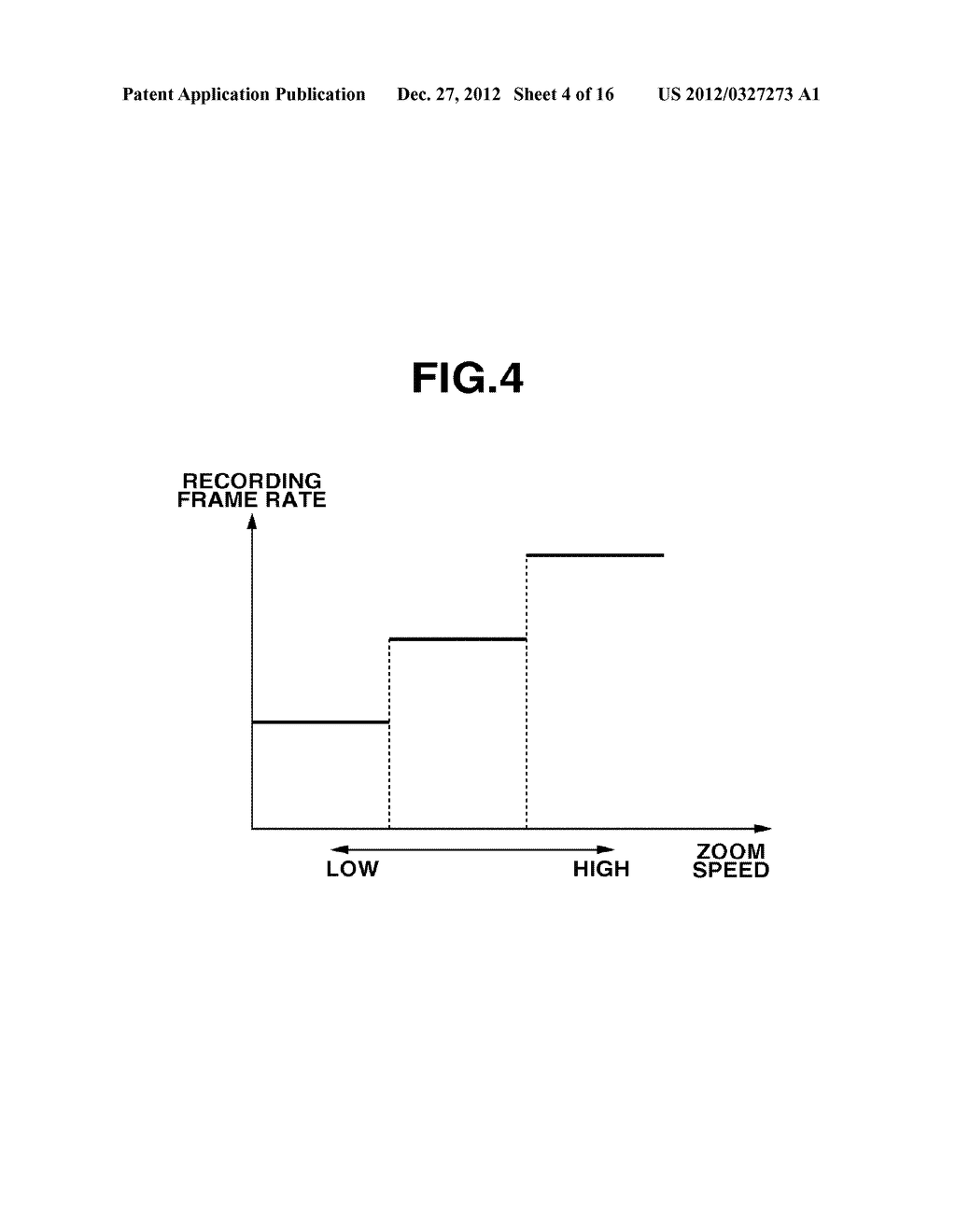 IMAGING APPARATUS AND REPRODUCING APPARATUS WHICH CHANGES FRAME RATE BASED     ON ZOOM OPERATION - diagram, schematic, and image 05