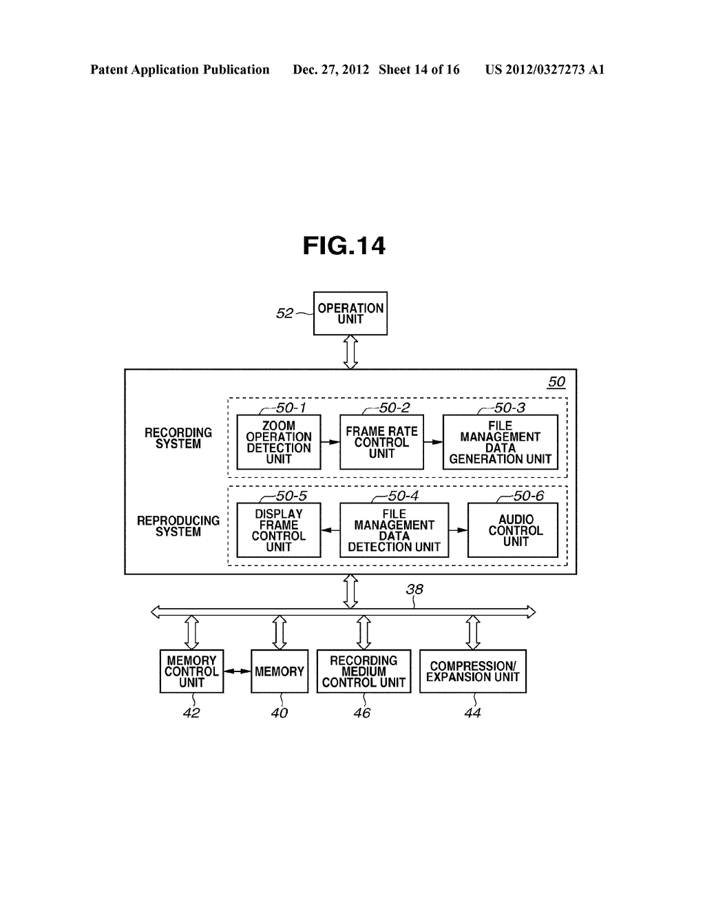 IMAGING APPARATUS AND REPRODUCING APPARATUS WHICH CHANGES FRAME RATE BASED     ON ZOOM OPERATION - diagram, schematic, and image 15