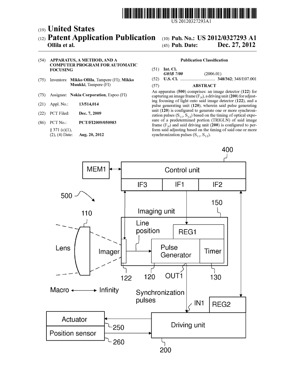 APPARATUS, A METHOD, AND A COMPUTER PROGRAM FOR AUTOMATIC FOCUSING - diagram, schematic, and image 01