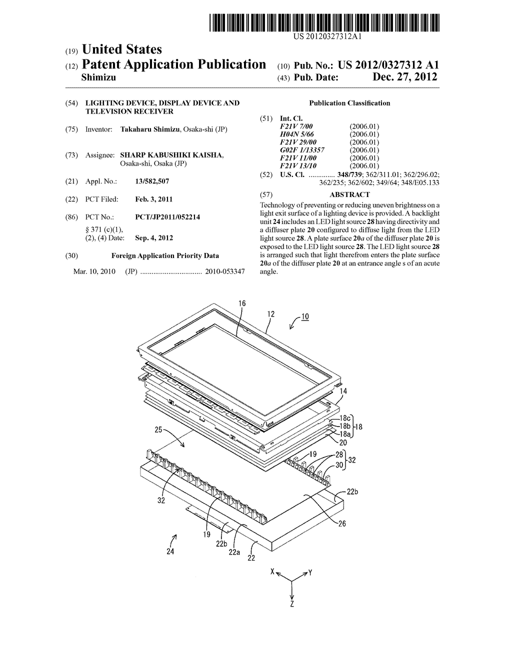 LIGHTING DEVICE, DISPLAY DEVICE AND TELEVISION RECEIVER - diagram, schematic, and image 01