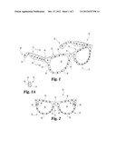 EYEWEAR FRAME WITH DISCRETE SECTIONS OF PARTICULAR CHARACTERISTICS diagram and image