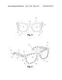 EYEWEAR FRAME WITH DISCRETE SECTIONS OF PARTICULAR CHARACTERISTICS diagram and image