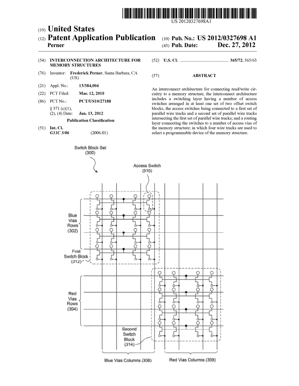 INTERCONNECTION ARCHITECTURE FOR MEMORY STRUCTURES - diagram, schematic, and image 01