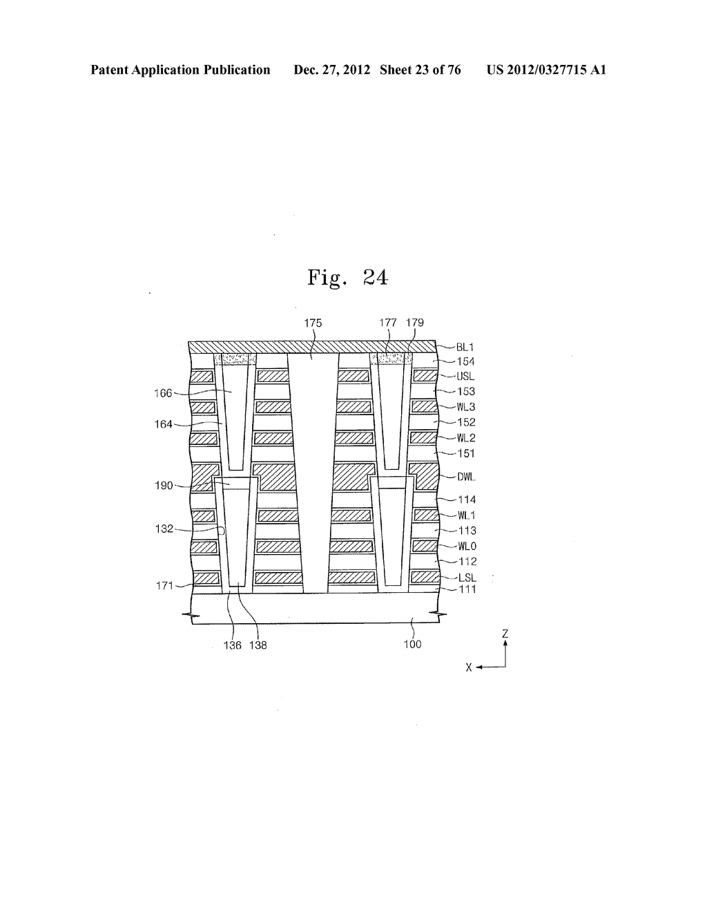 NONVOLATILE MEMORY DEVICES HAVING VERTICALLY INTEGRATED NONVOLATILE MEMORY     CELL SUB-STRINGS THEREIN - diagram, schematic, and image 24