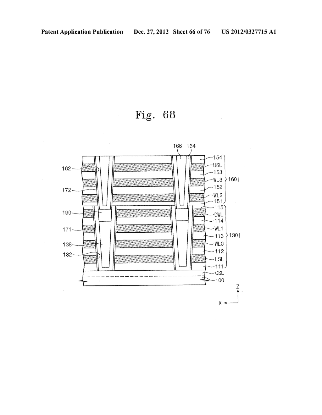 NONVOLATILE MEMORY DEVICES HAVING VERTICALLY INTEGRATED NONVOLATILE MEMORY     CELL SUB-STRINGS THEREIN - diagram, schematic, and image 67