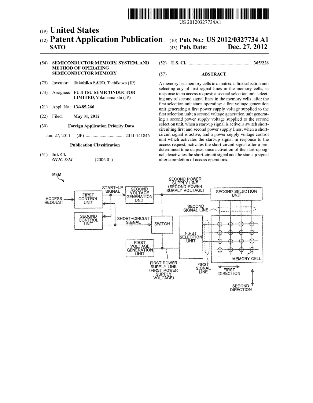 SEMICONDUCTOR MEMORY, SYSTEM, AND METHOD OF OPERATING SEMICONDUCTOR MEMORY - diagram, schematic, and image 01