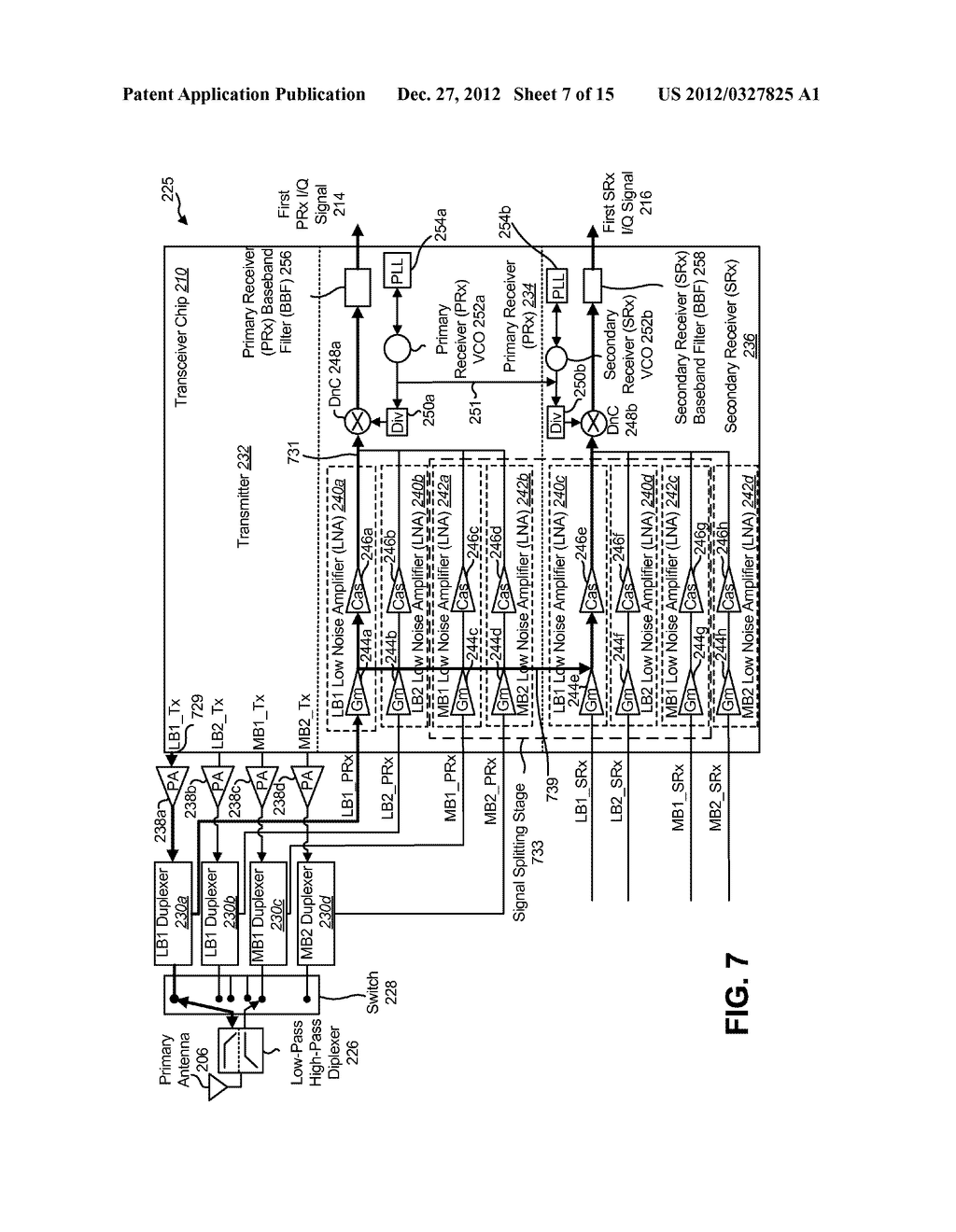 SIGNAL SPLITTING CARRIER AGGREGATION RECEIVER ARCHITECTURE - diagram, schematic, and image 08