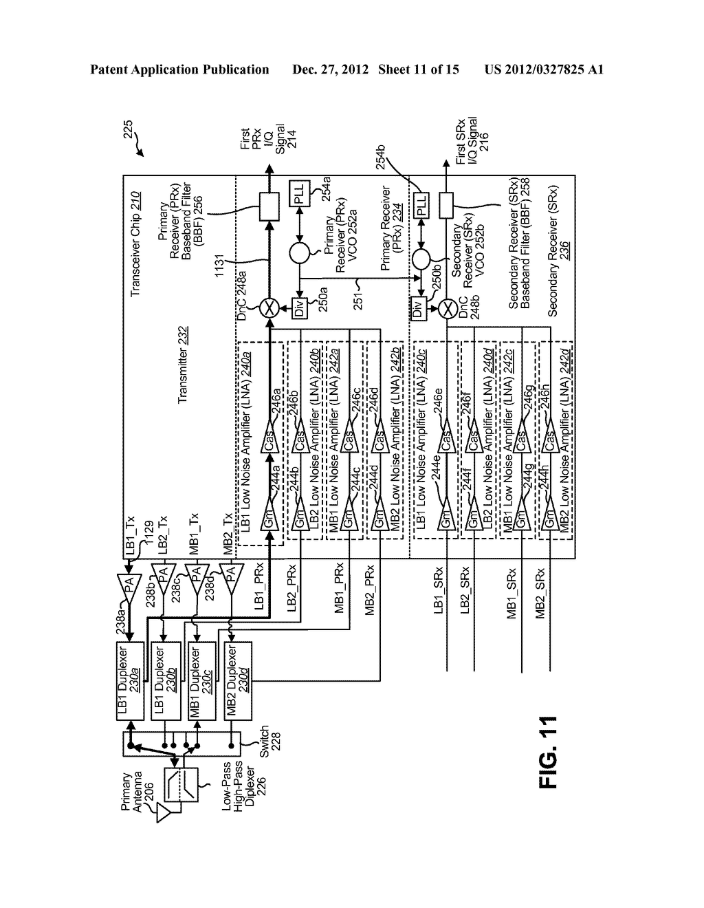 SIGNAL SPLITTING CARRIER AGGREGATION RECEIVER ARCHITECTURE - diagram, schematic, and image 12