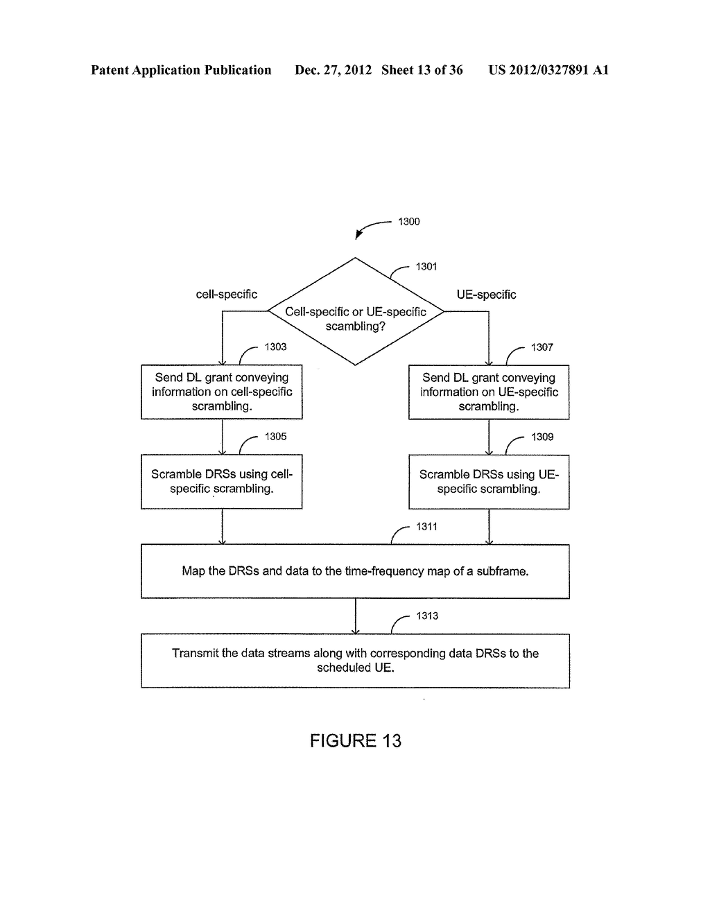 METHOD AND SYSTEM FOR INDICATING METHOD USED TO SCRAMBLE DEDICATED     REFERENCE SIGNALS - diagram, schematic, and image 14