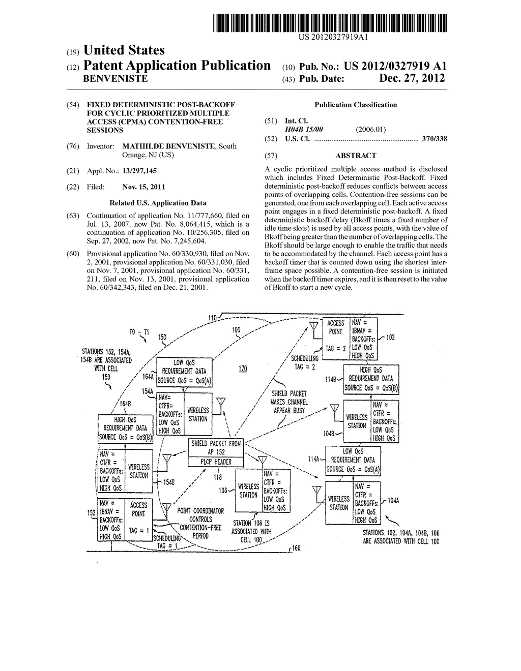 FIXED DETERMINISTIC POST-BACKOFF FOR CYCLIC PRIORITIZED MULTIPLE ACCESS     (CPMA) CONTENTION-FREE SESSIONS - diagram, schematic, and image 01